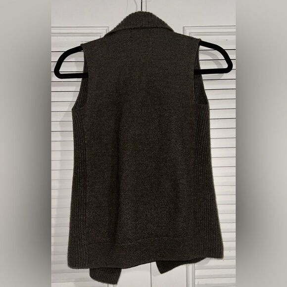 Cynthia Rowley Women’s Merino Wool Sleeveless Open Cardigan Size S - Picture 4 of 5